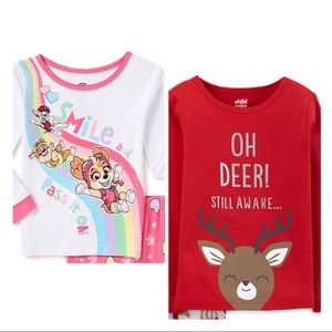 🆕2 Long Sleeve Pajama Tops